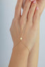 14K Clover Gold Hand Chain Bracelet