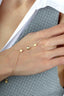 14K 3 Heart Gold Hand Chain Bracelet