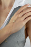 14K Stone-Set Clover Motif Gold Hand Chain Bracelet