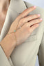 14K Green Stone-Set Gold Hand Chain Bracelet