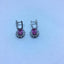 2.24 Carat Diamond Pink Topaz Earrings