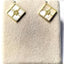White Mother-of-Pearl Rectangular Gold Earrings