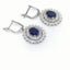 3.39 Carat Diamond Sapphire Earrings