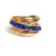 Blue Stone-Set Italian Gold Ring
