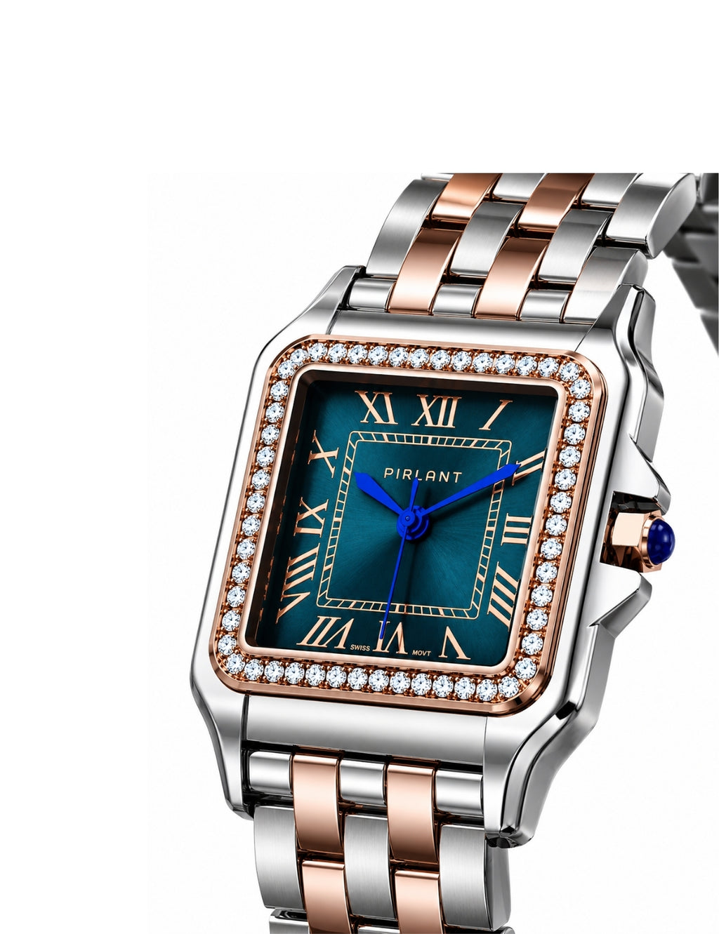 PIRLANT SBL03-3-PT Teal Dial Square Women's Quartz Watch – product photo 5