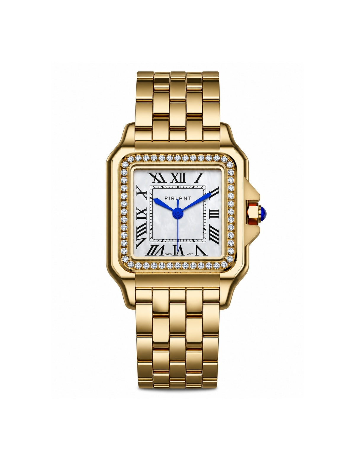PIRLANT SBL03-4-SE Mother-of-Pearl Dial Square Women's Quartz Watch – product photo 4 Main image