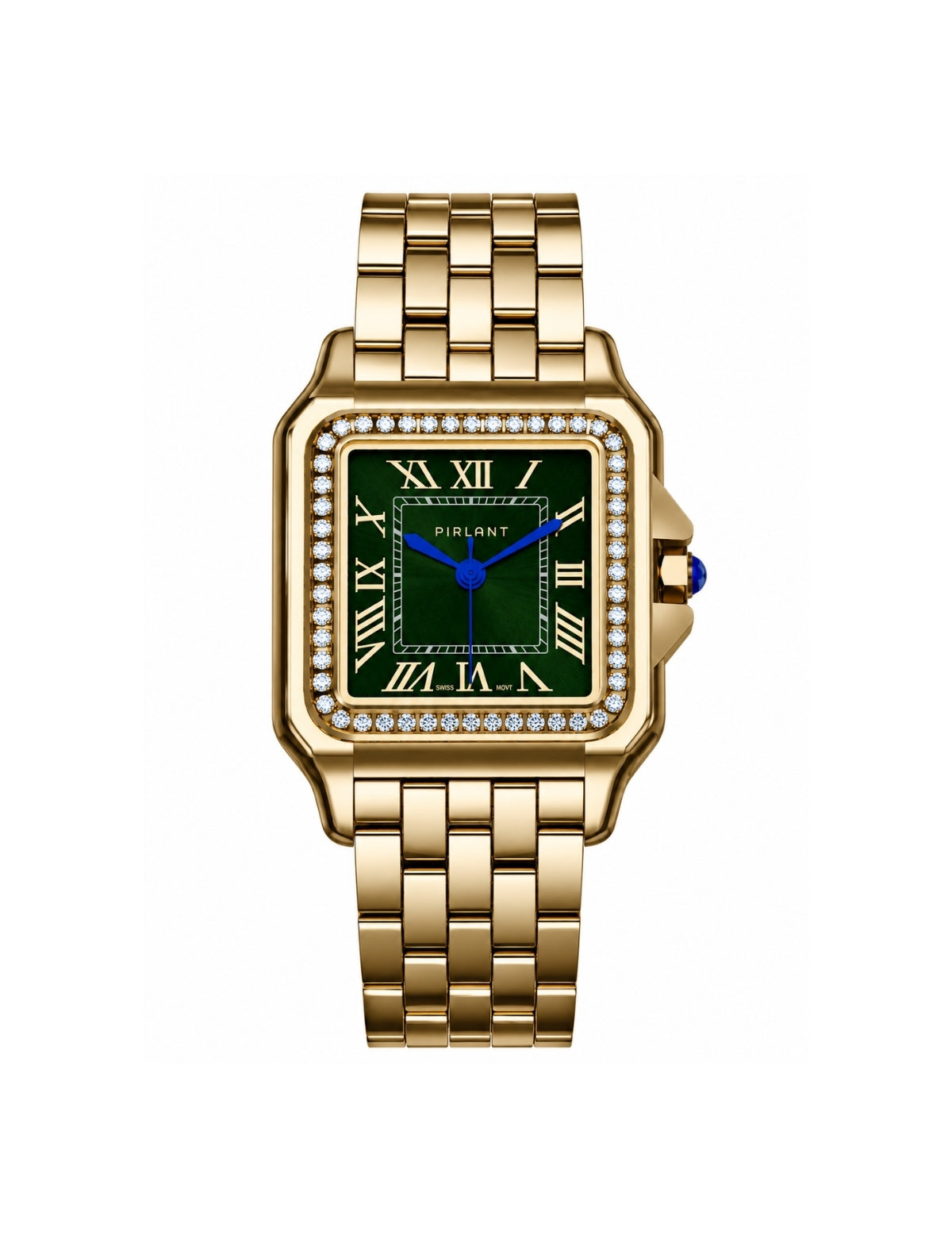 PIRLANT SBL03-4-YE Green Dial Square Women's Quartz Watch – product photo 4 Main image