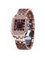 PIRLANT SBL03-5-KA Brown Dial Square Women's Quartz Watch – rose gold case and rose gold bracelet