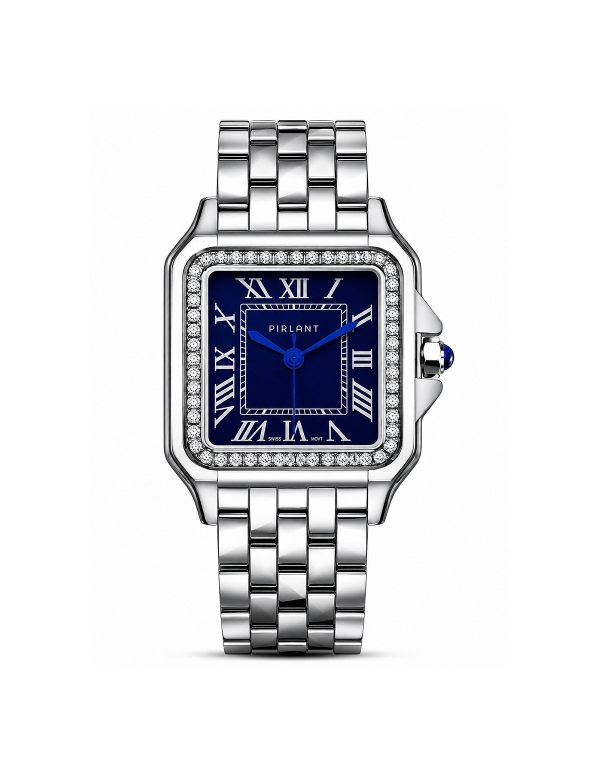 PIRLANT SBL03-1-LA Dark Blue Dial Square Women's Quartz Watch – product photo 4 Main image