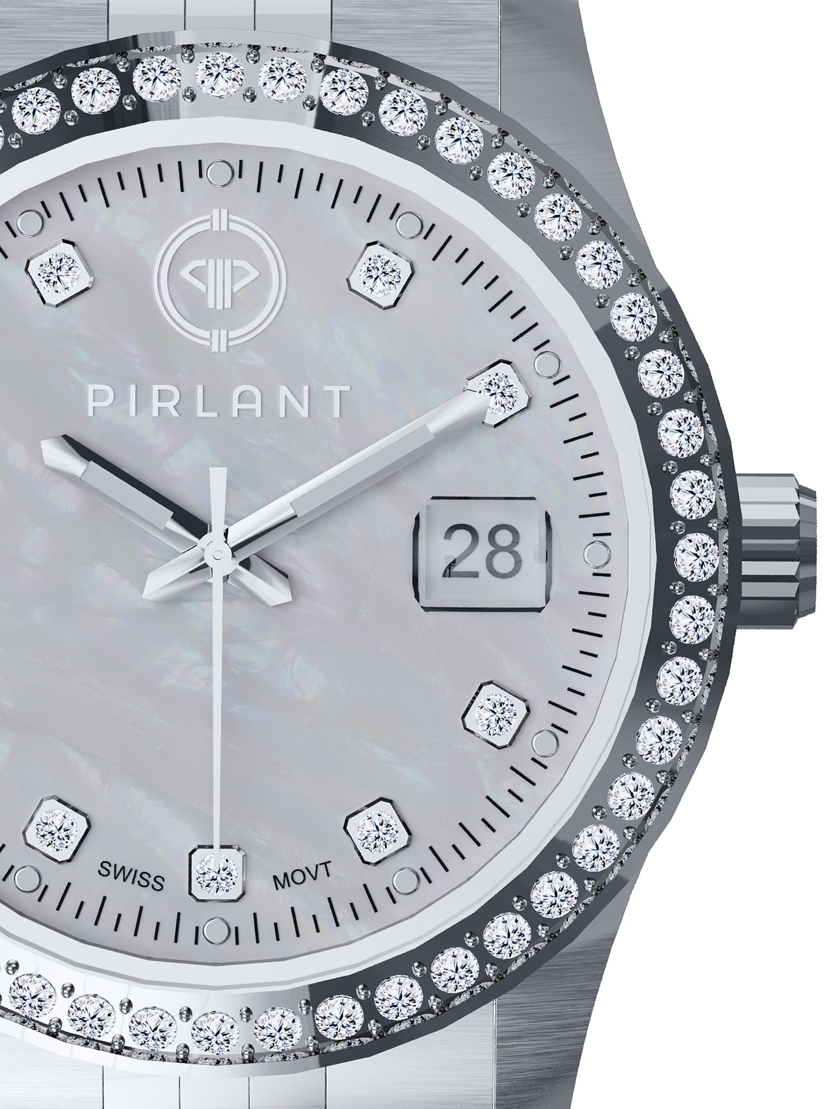 PIRLANT White Mother-of-Pearl Dial Women's Watch
