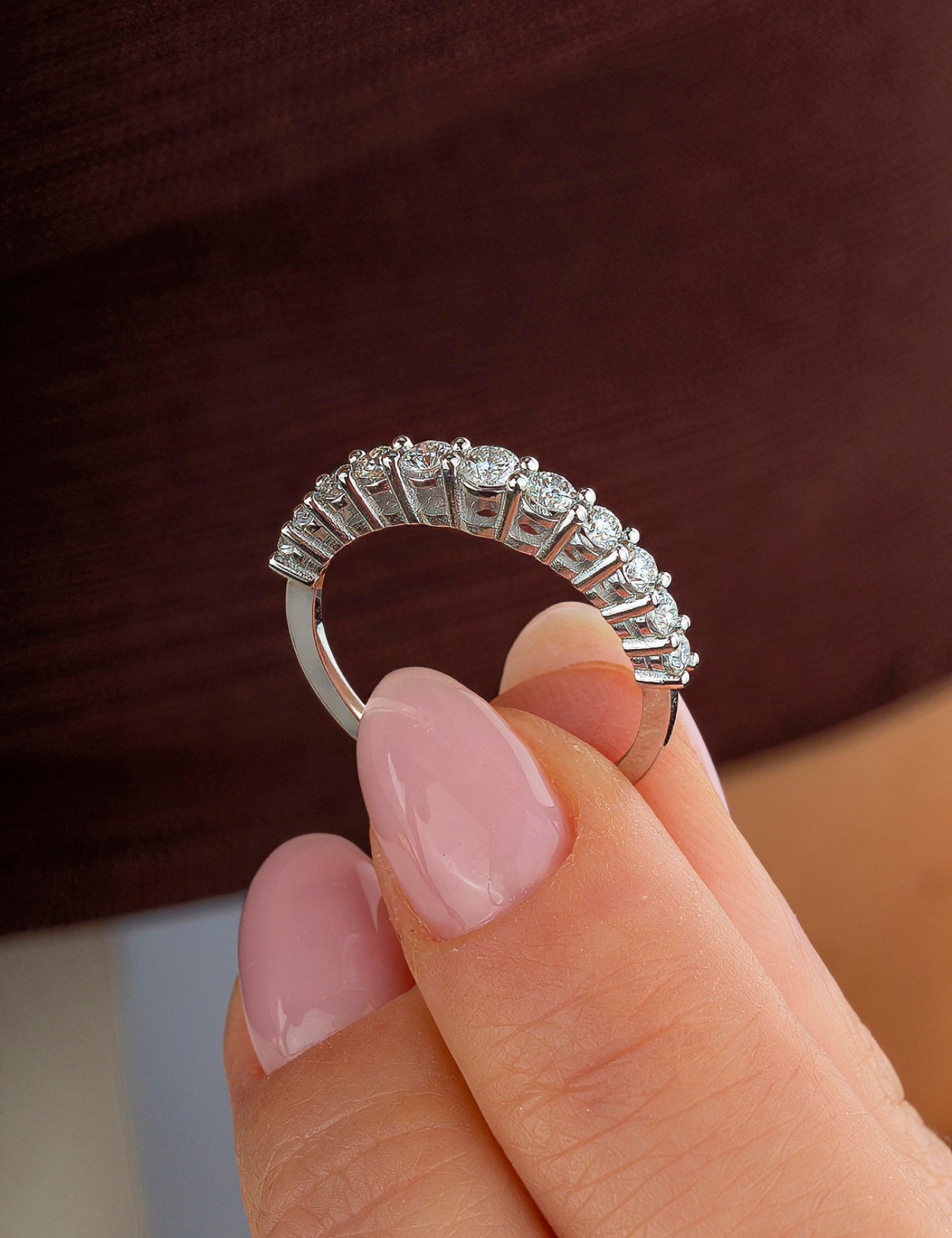 0.50 Carat Diamond Half-Eternity Ring Main image
