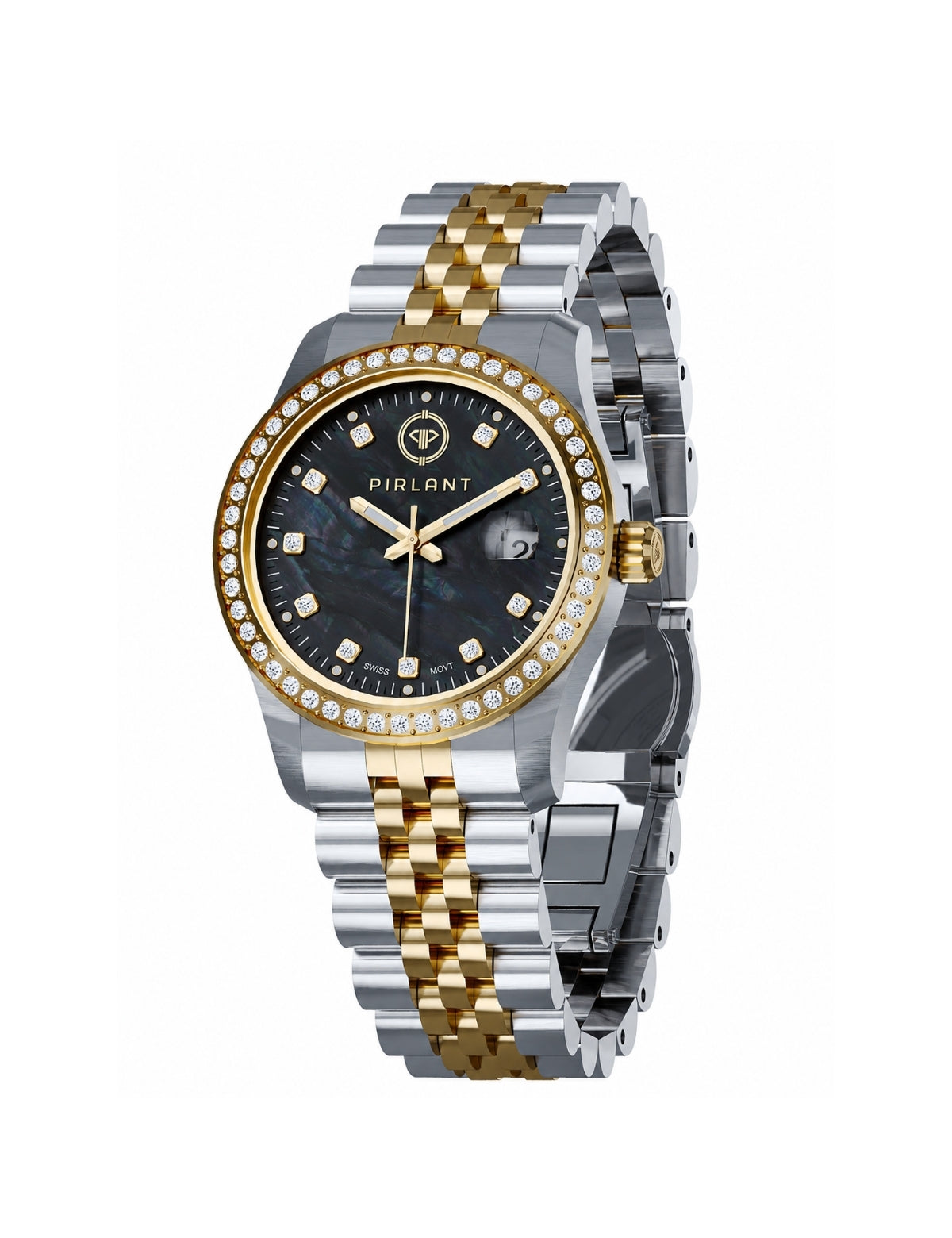 PIRLANT SBL01-2T-SISE Black Mother-of-Pearl Dial Women's Classic Quartz Watch – 34 mm