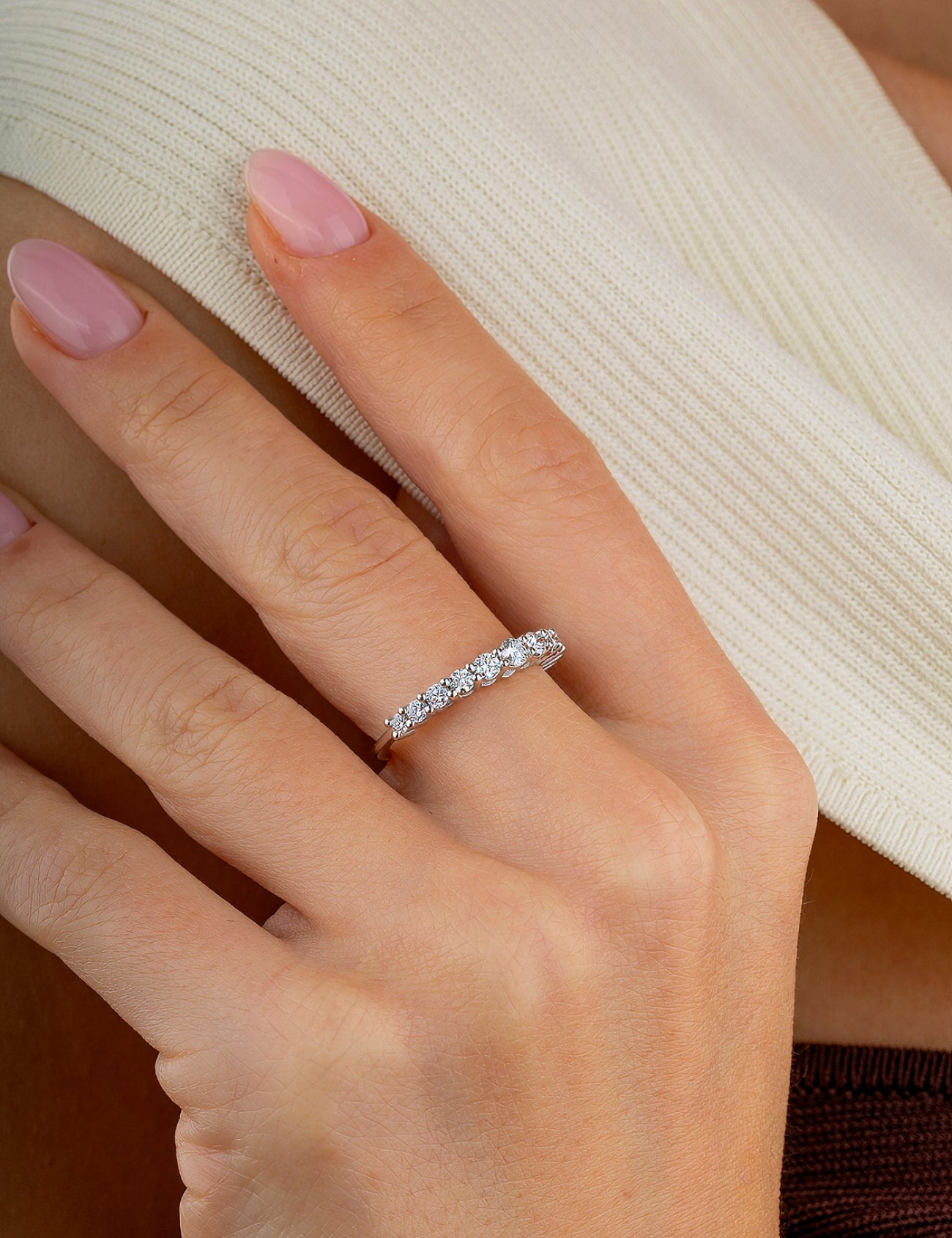 0.50 Carat Diamond Half-Eternity Ring Secondary image