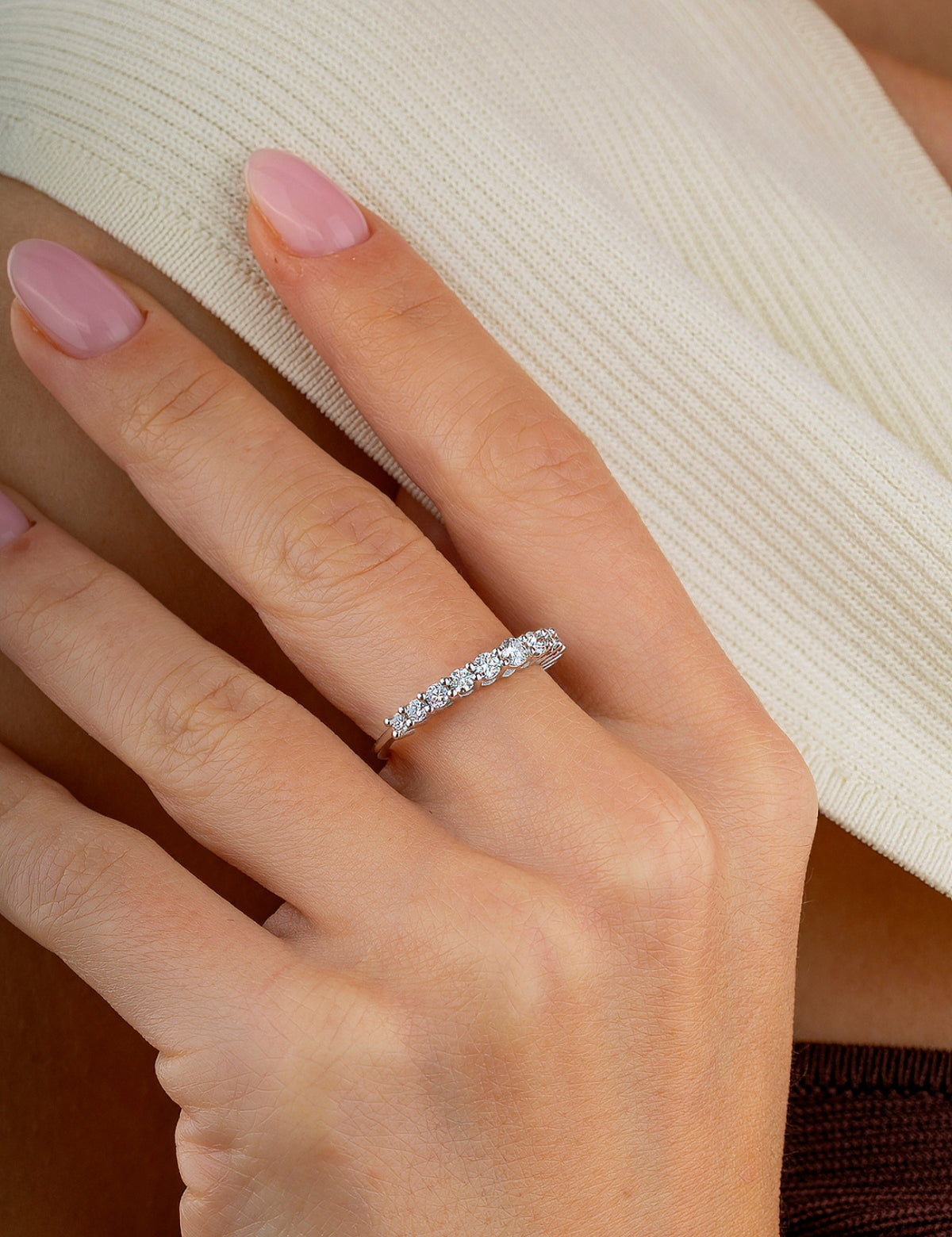 0.50 Carat Diamond Half-Eternity Ring