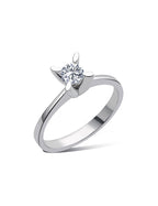 0.30 Carat Almond-Setting Solitaire Diamond Ring