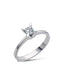 0.20 Carat Almond Prong-Set Solitaire Diamond Ring