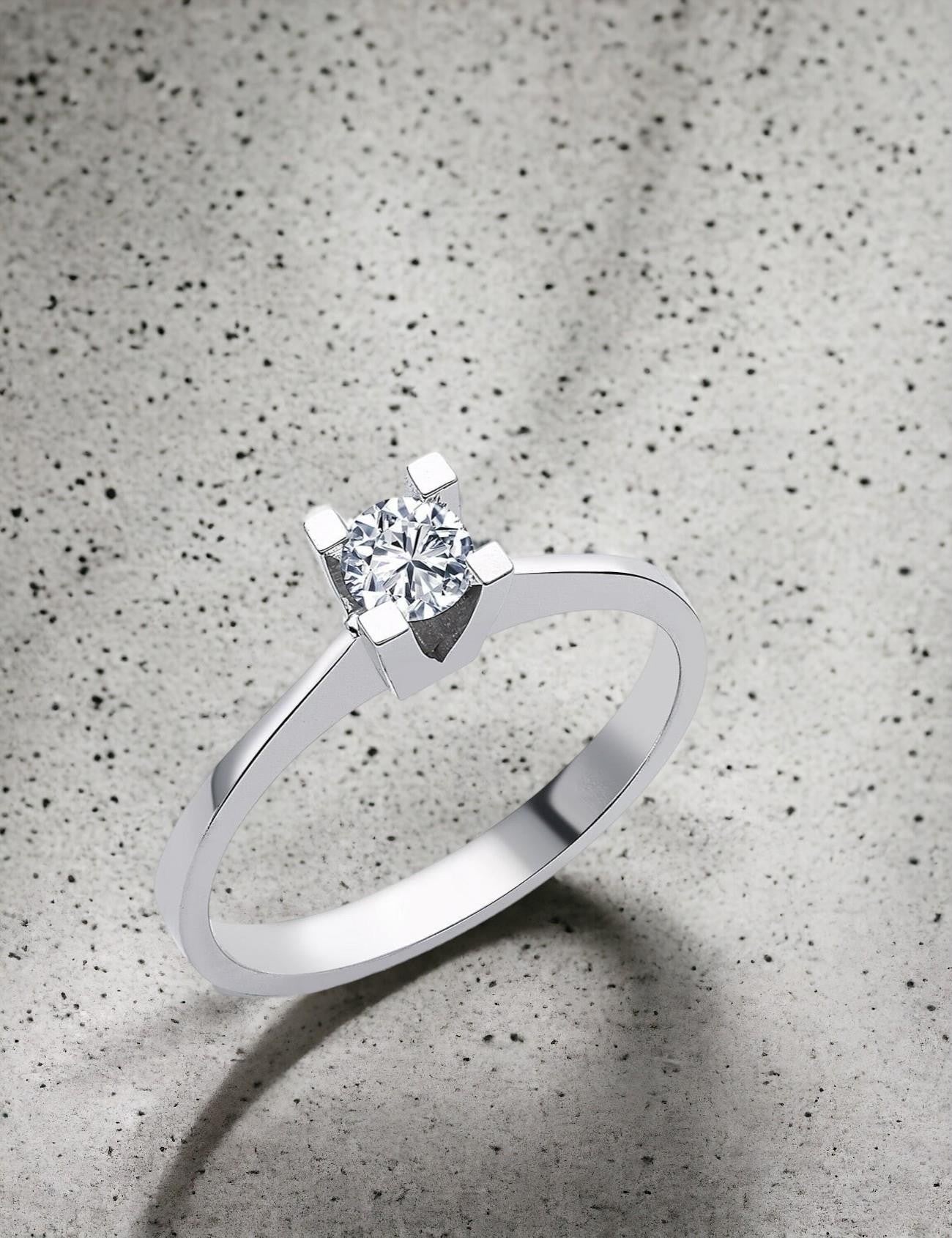 0.25 Carat Bold Prong-Set Solitaire Diamond Ring Secondary image
