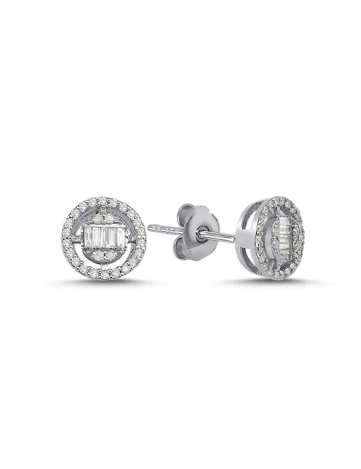 0.27 Carat Diamond Baguette Earrings Main image