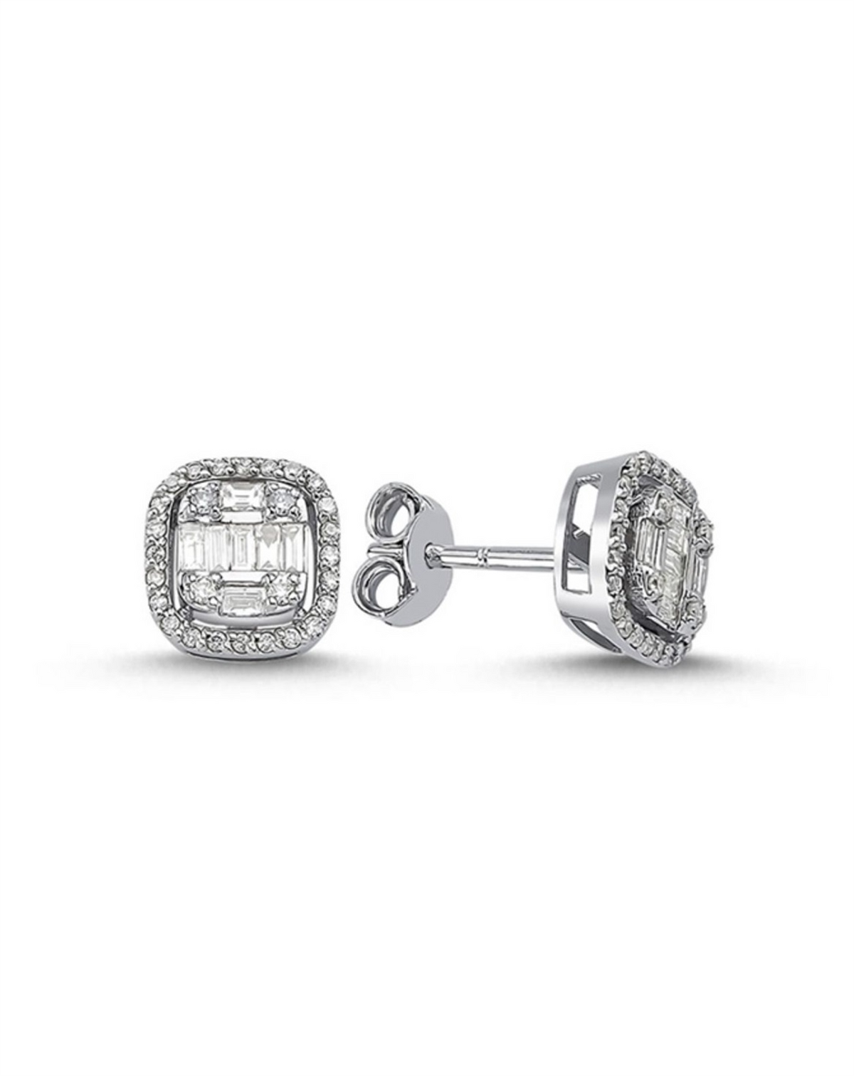 0.39 Carat Diamond Baguette Earrings Main image