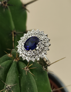 1.65 Carat Diamond Sapphire Ring
