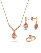 4.28 Carat Diamond Purpleganit Set