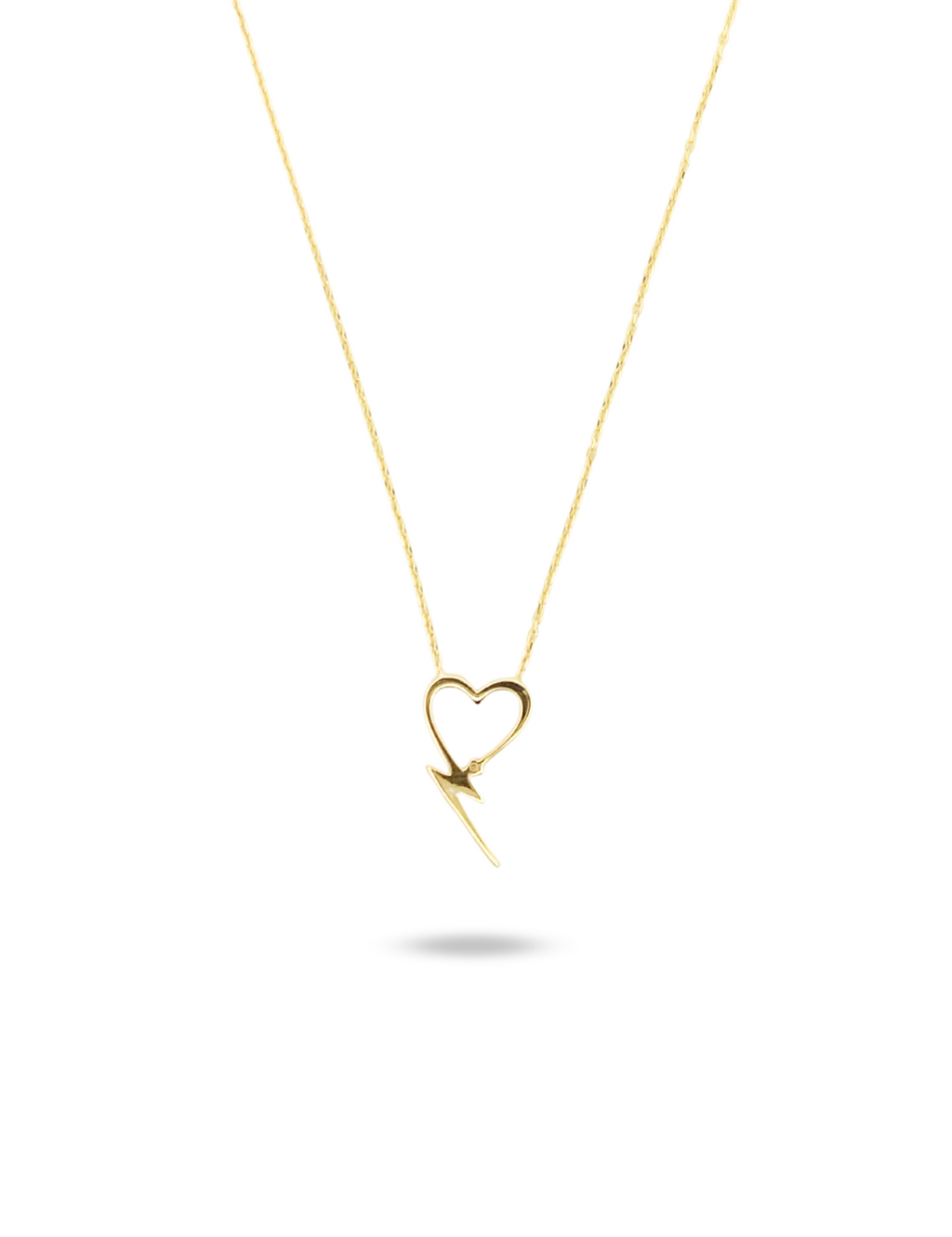 Heart Lightning Gold Necklace
