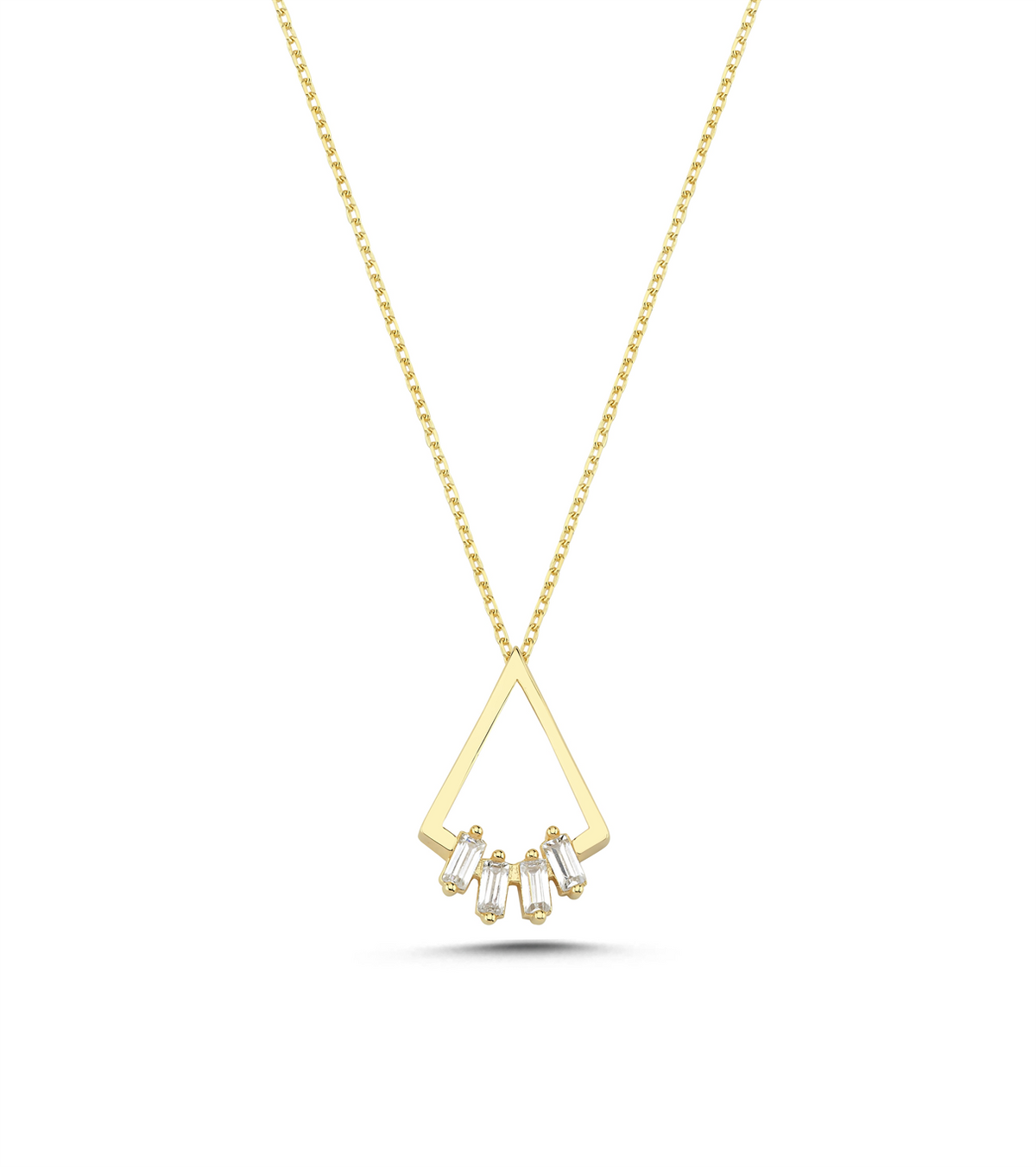 Stone-Set Gold Necklace