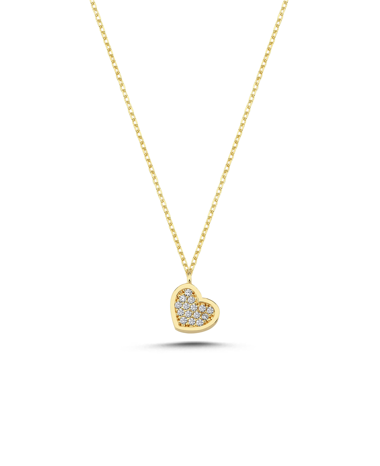 Heart Stone-Set Gold Necklace Main image