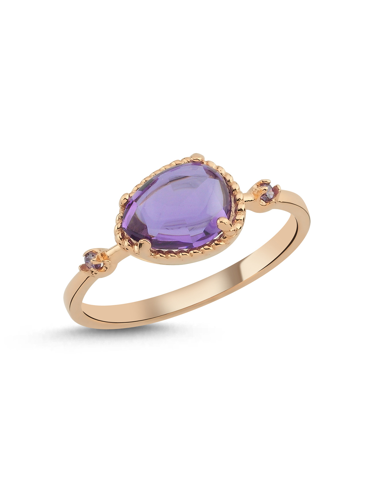 Purple Aura Gold Ring Main image