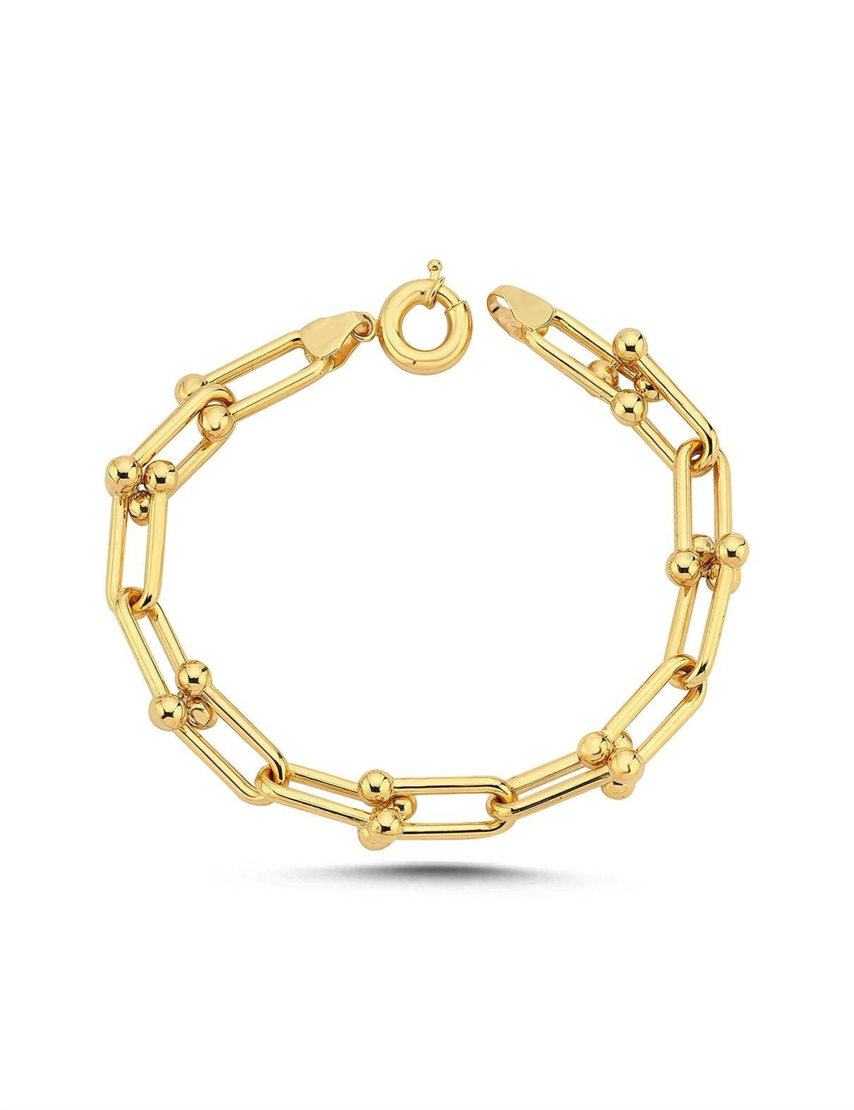 14K Large Chain Gold Bracelet Main image