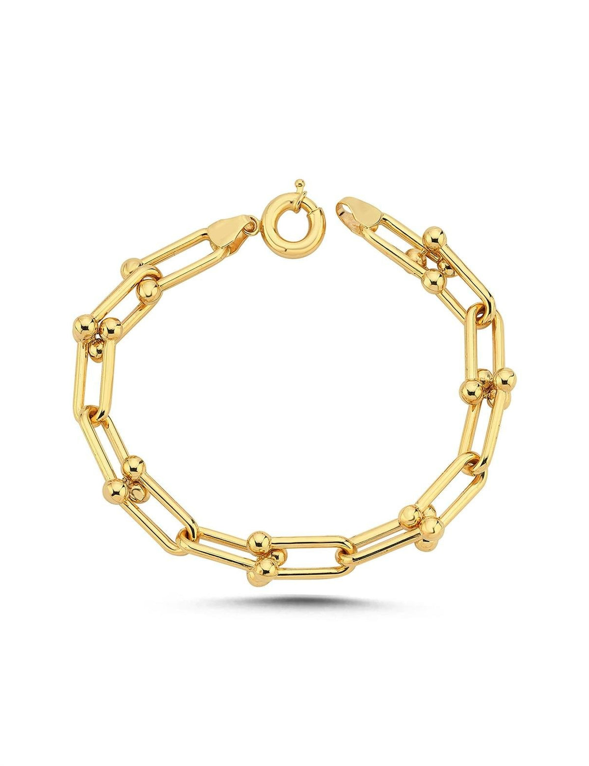 14K Large Chain Gold Bracelet