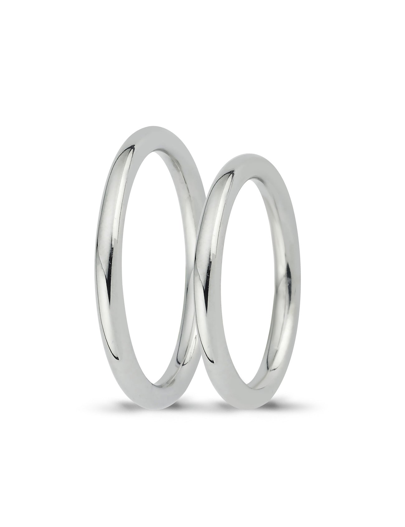White Gold Wedding Band 2,40mm