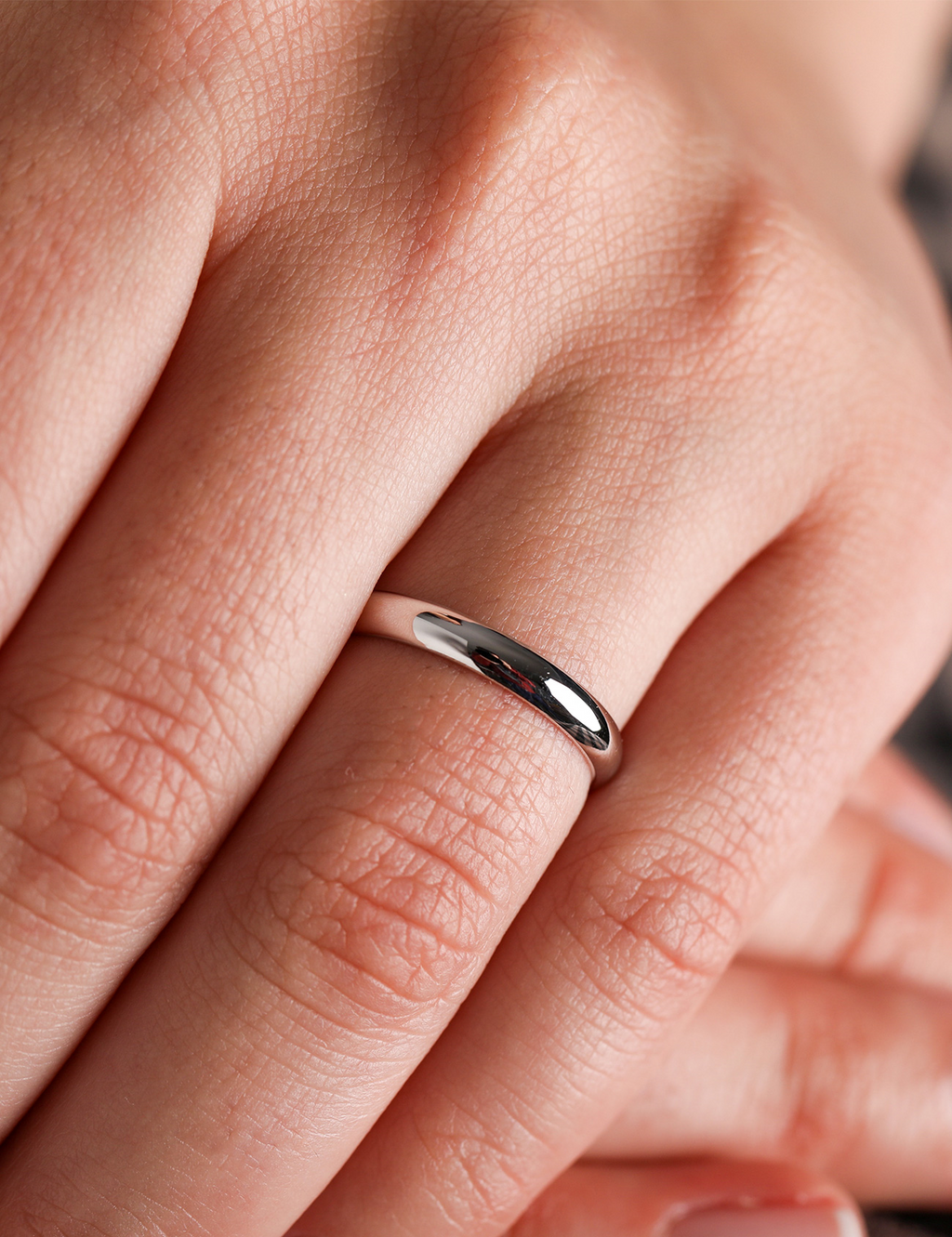 White Gold Wedding Band 3mm