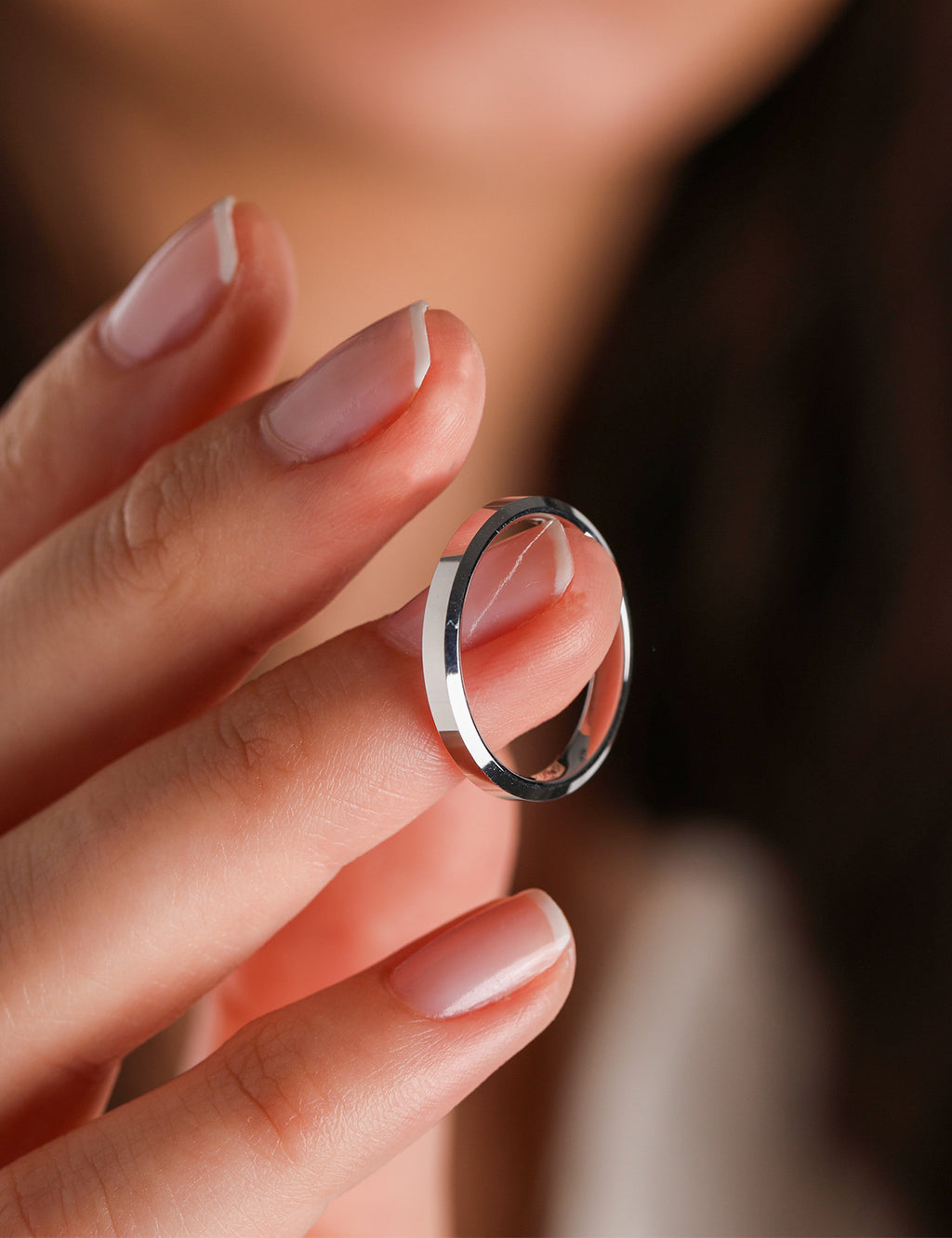 White Gold Wedding Band 3mm