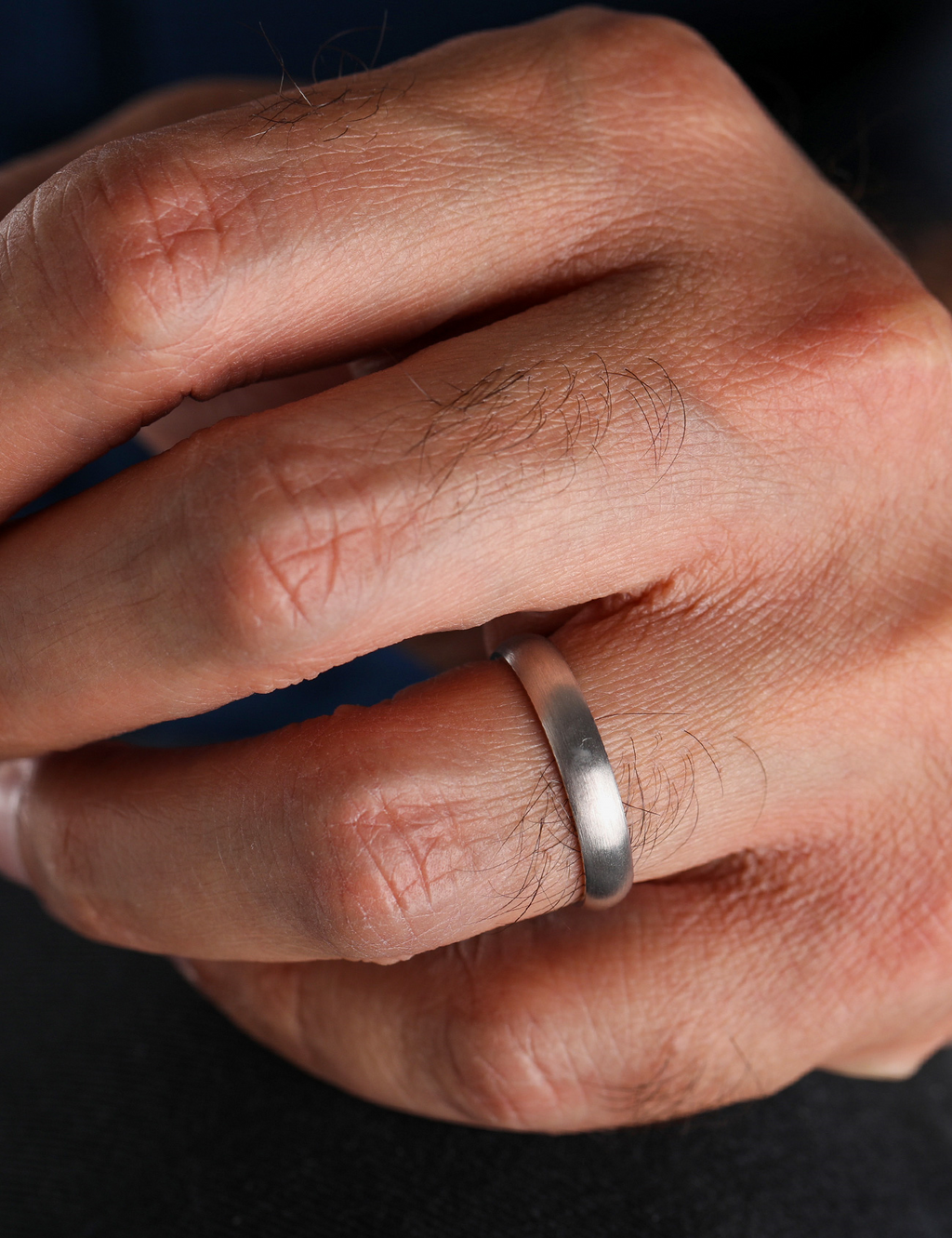 White Gold Wedding Band 4mm