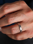 White Gold Wedding Band 4mm