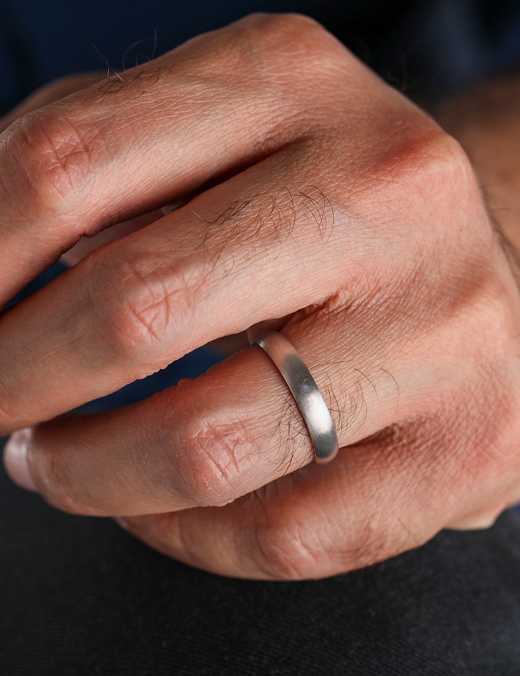 White Gold Wedding Band 4mm