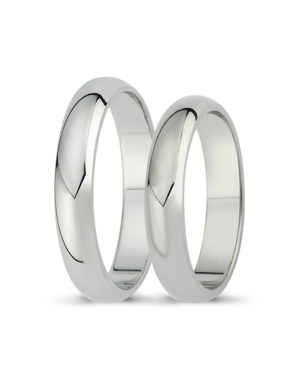 White Gold Wedding Band 4mm