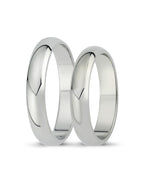 White Gold Wedding Band 4mm