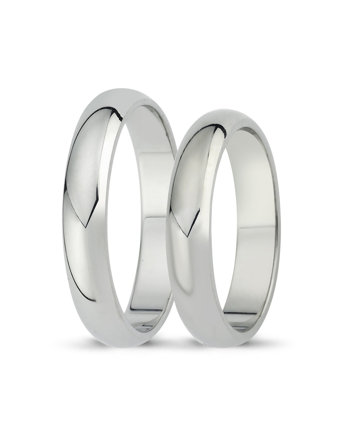White Gold Wedding Band 4mm