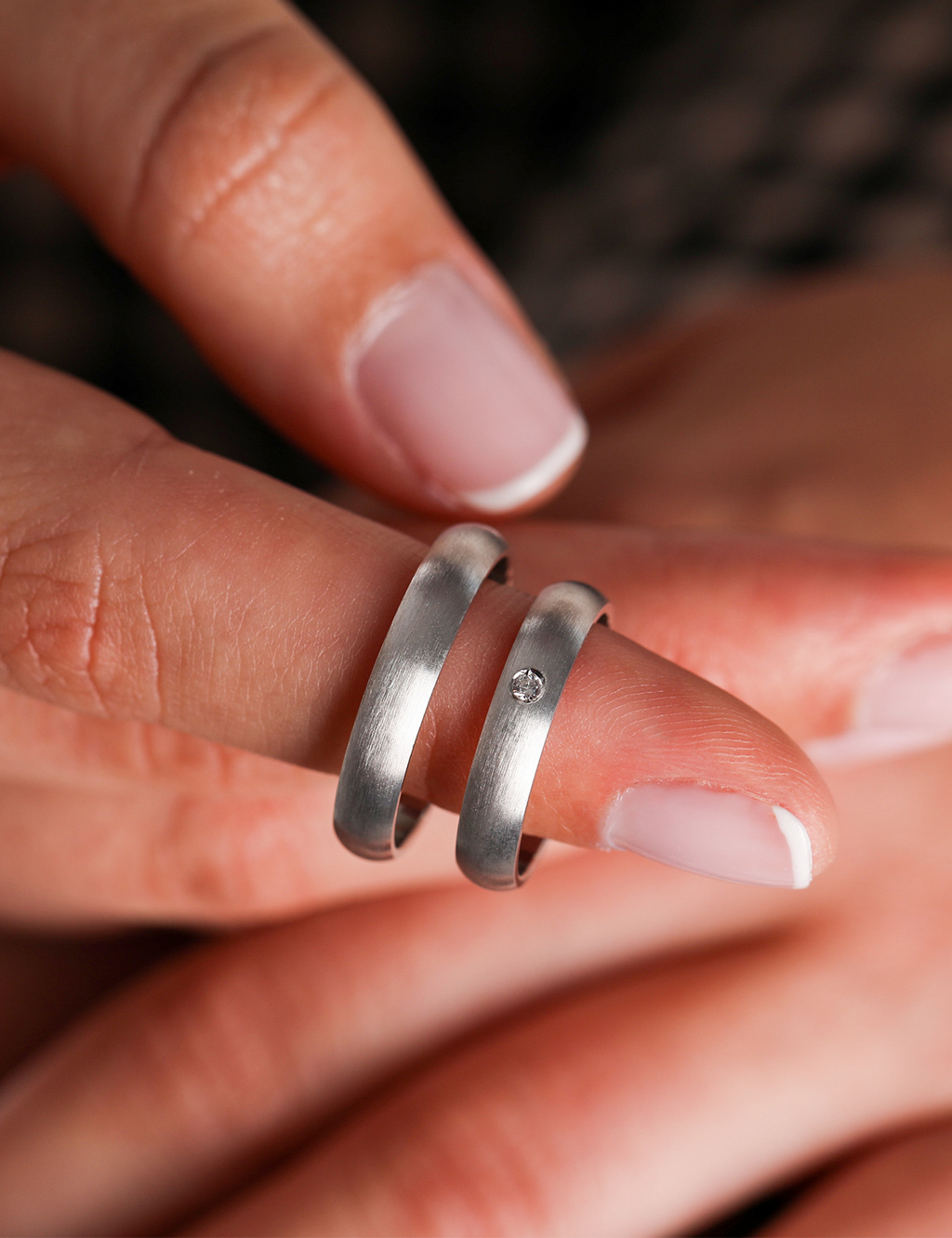 White Gold Wedding Band 4mm
