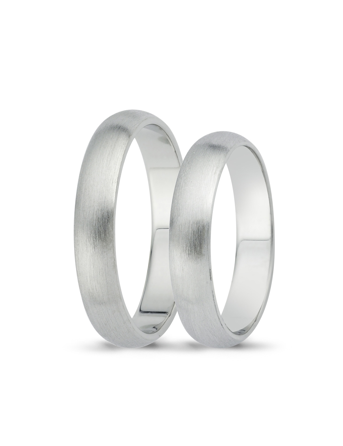 White Gold Wedding Band 4mm Main image