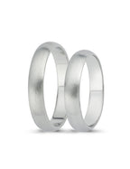 White Gold Wedding Band 4mm
