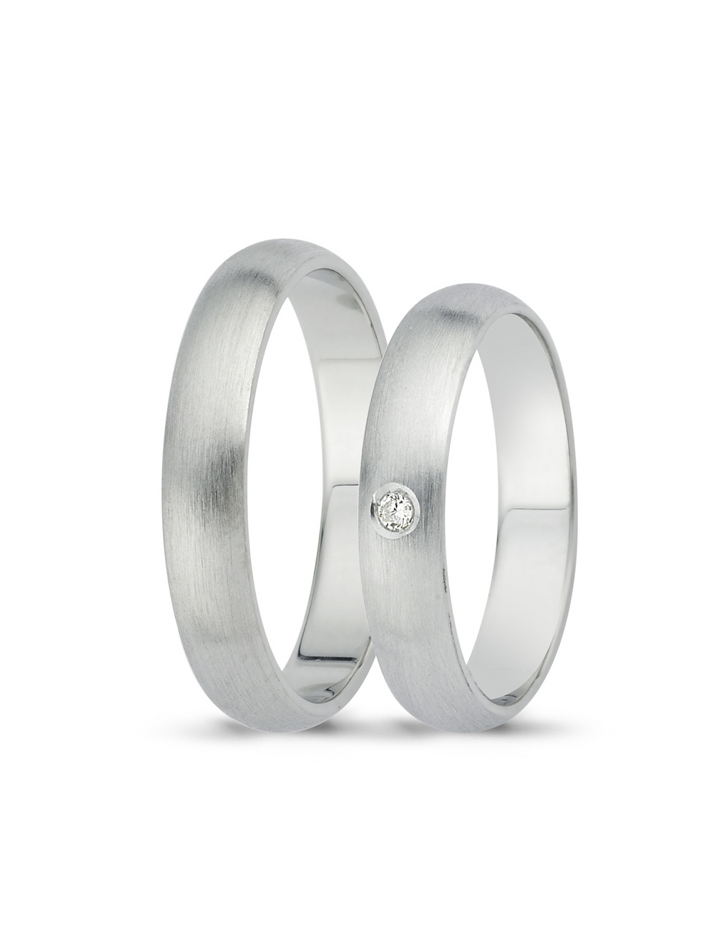 White Gold Wedding Band 4mm