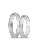 White Gold Wedding Band 4mm