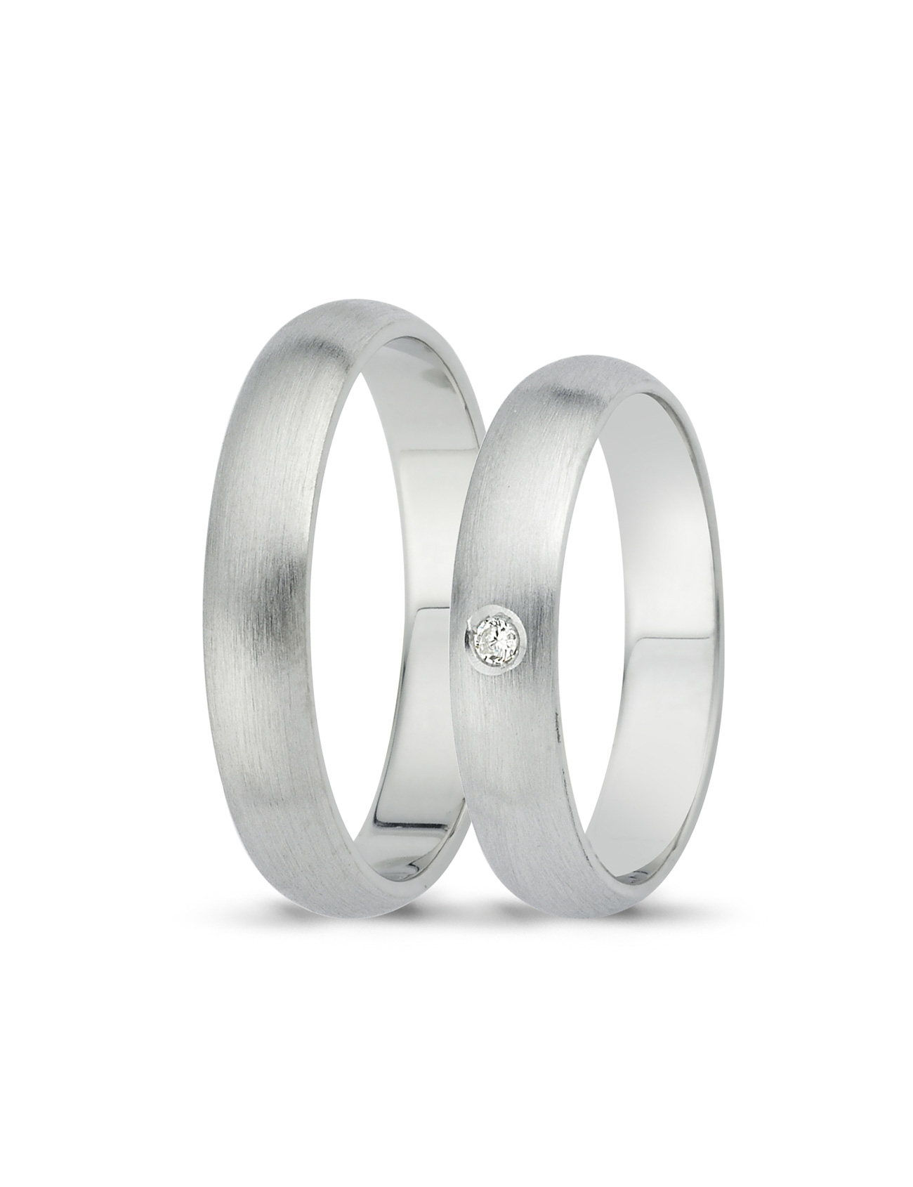 White Gold Wedding Band 4mm