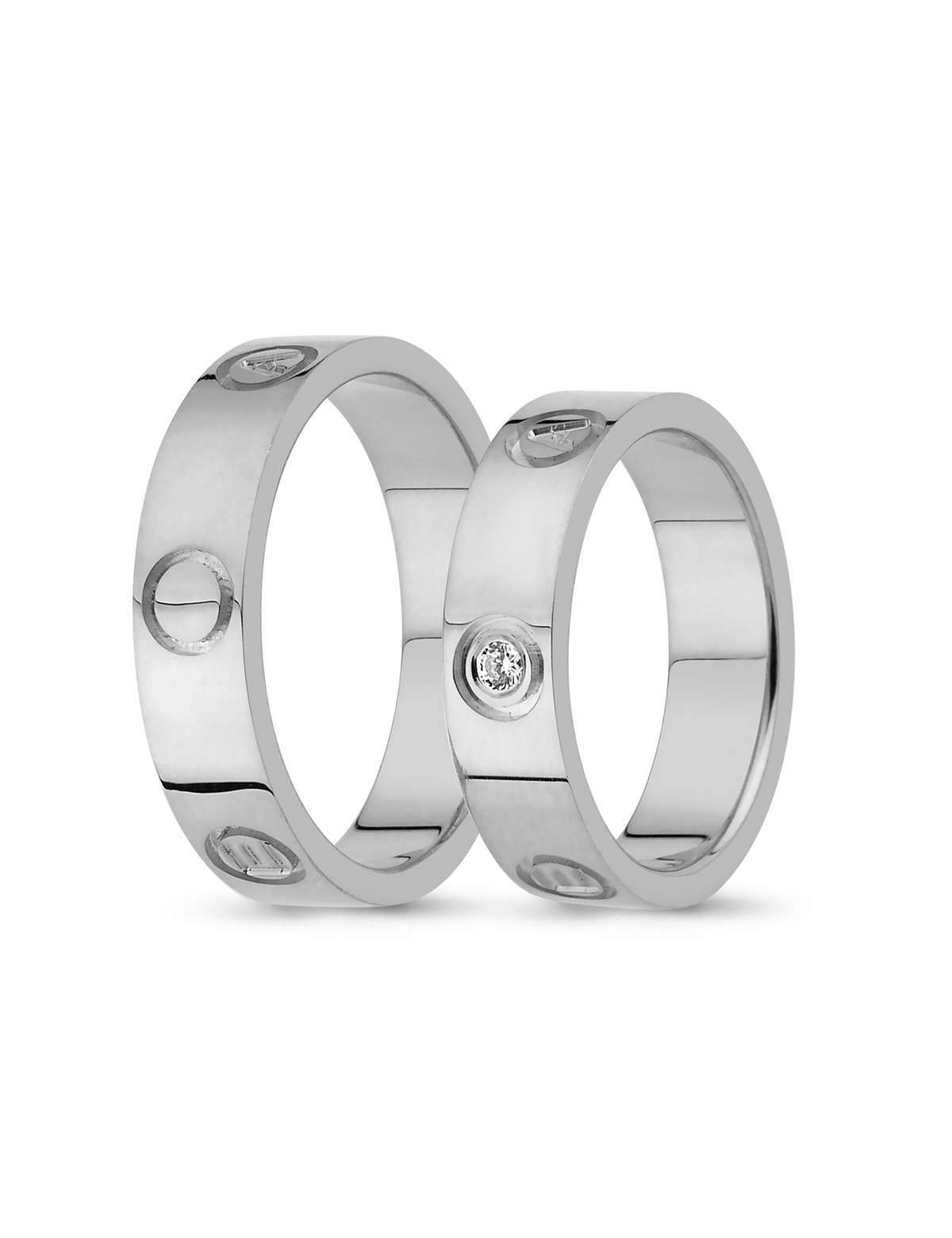 White Gold Wedding Band 5mm Main image