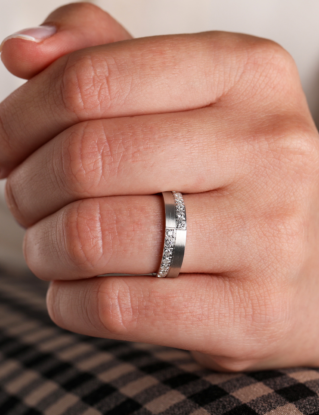White Gold Wedding Band 5mm