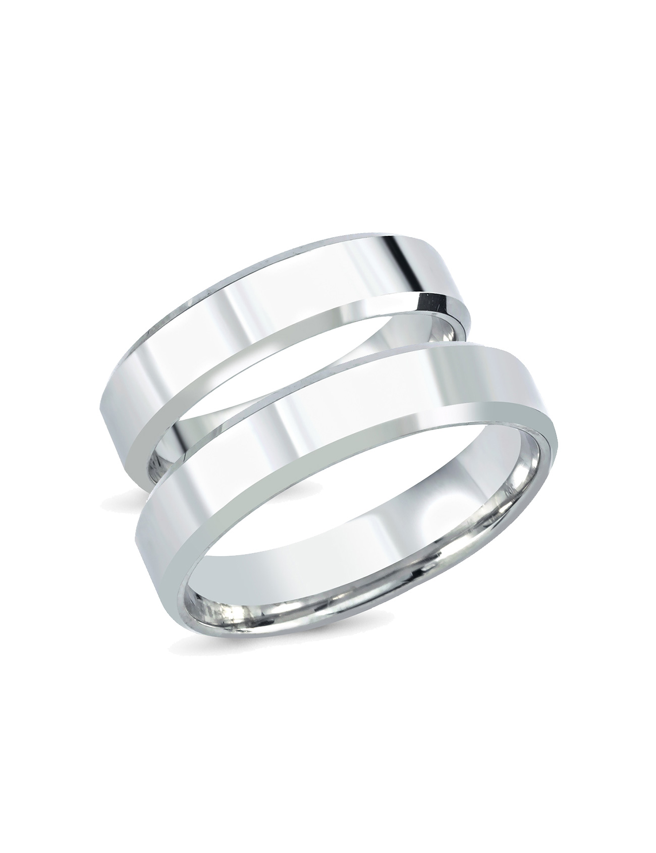 White Gold Wedding Band 5mm