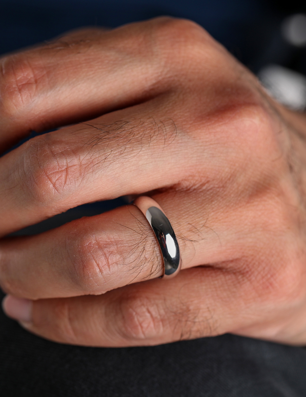 White Gold Wedding Band 5mm